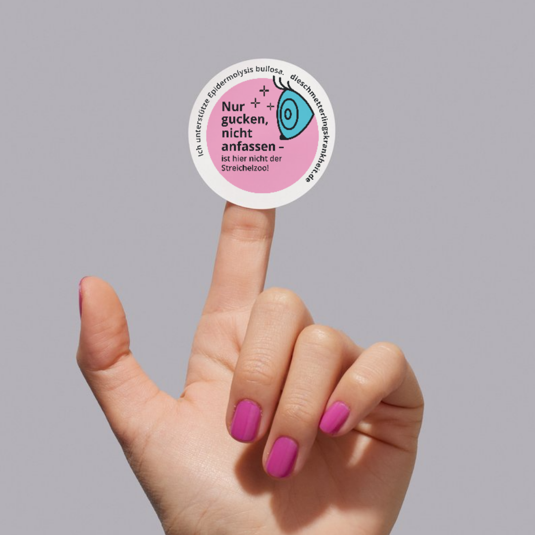 alligatura_EB_schmetterlingskrankheit_kuhlreklame_Awareness-Kampagne_aufkleber